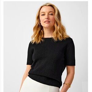 Linen and cotton cropped sweater, Small